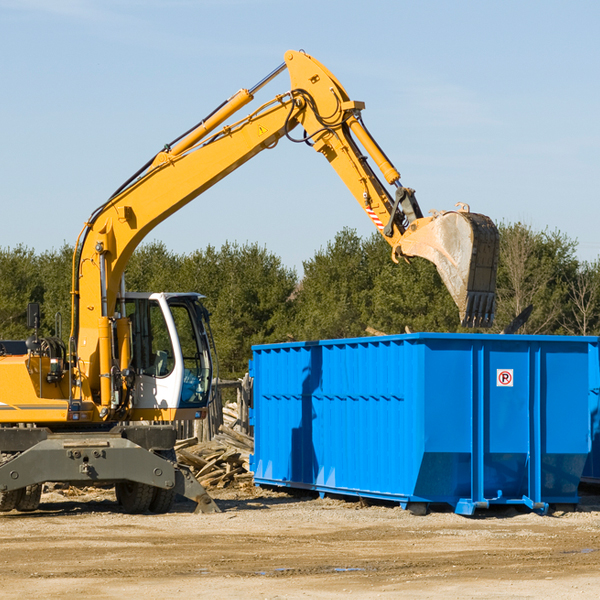 are there any restrictions on where a residential dumpster can be placed in King